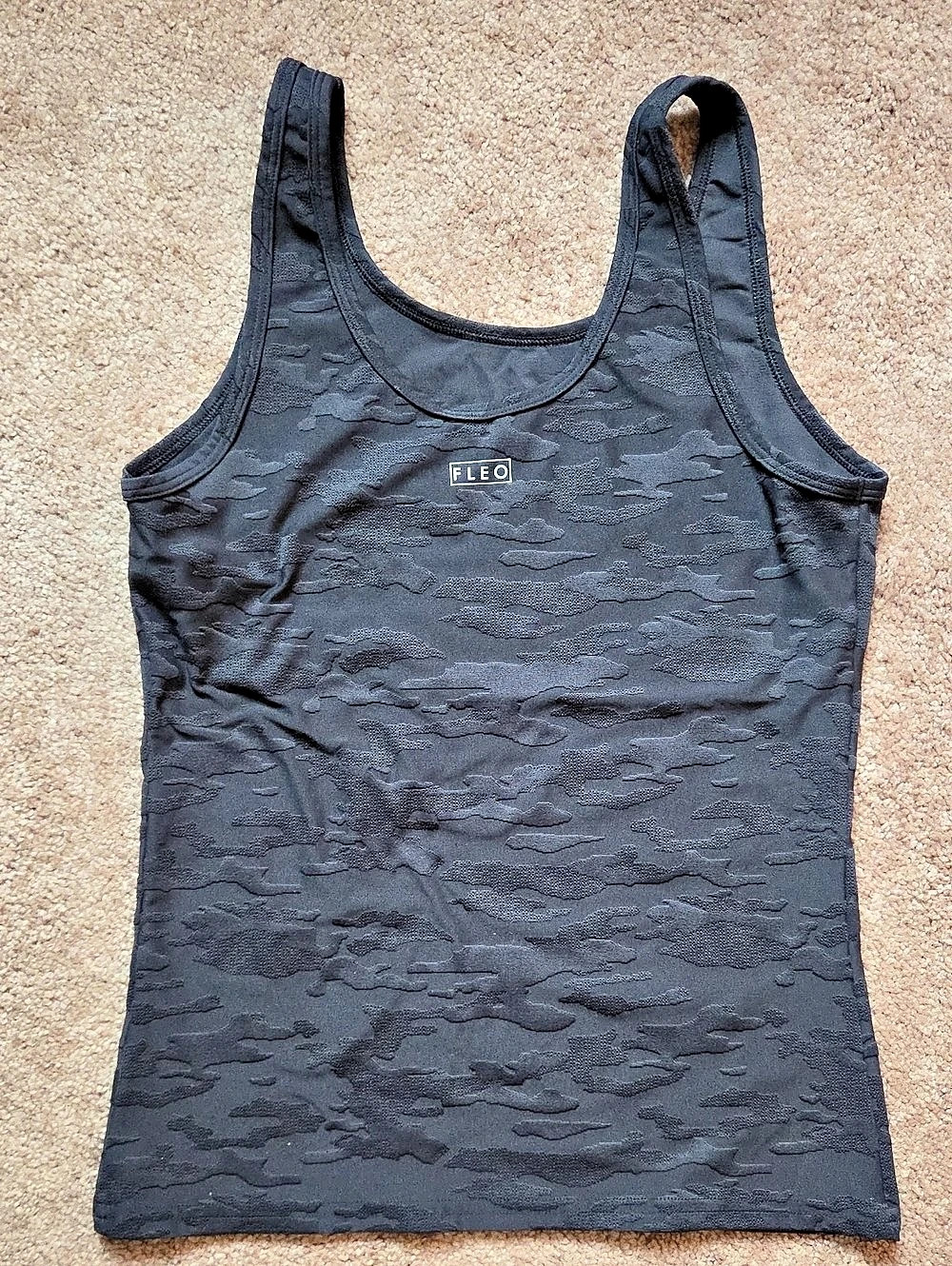 FLEO Camo Tank Top in Black Like New